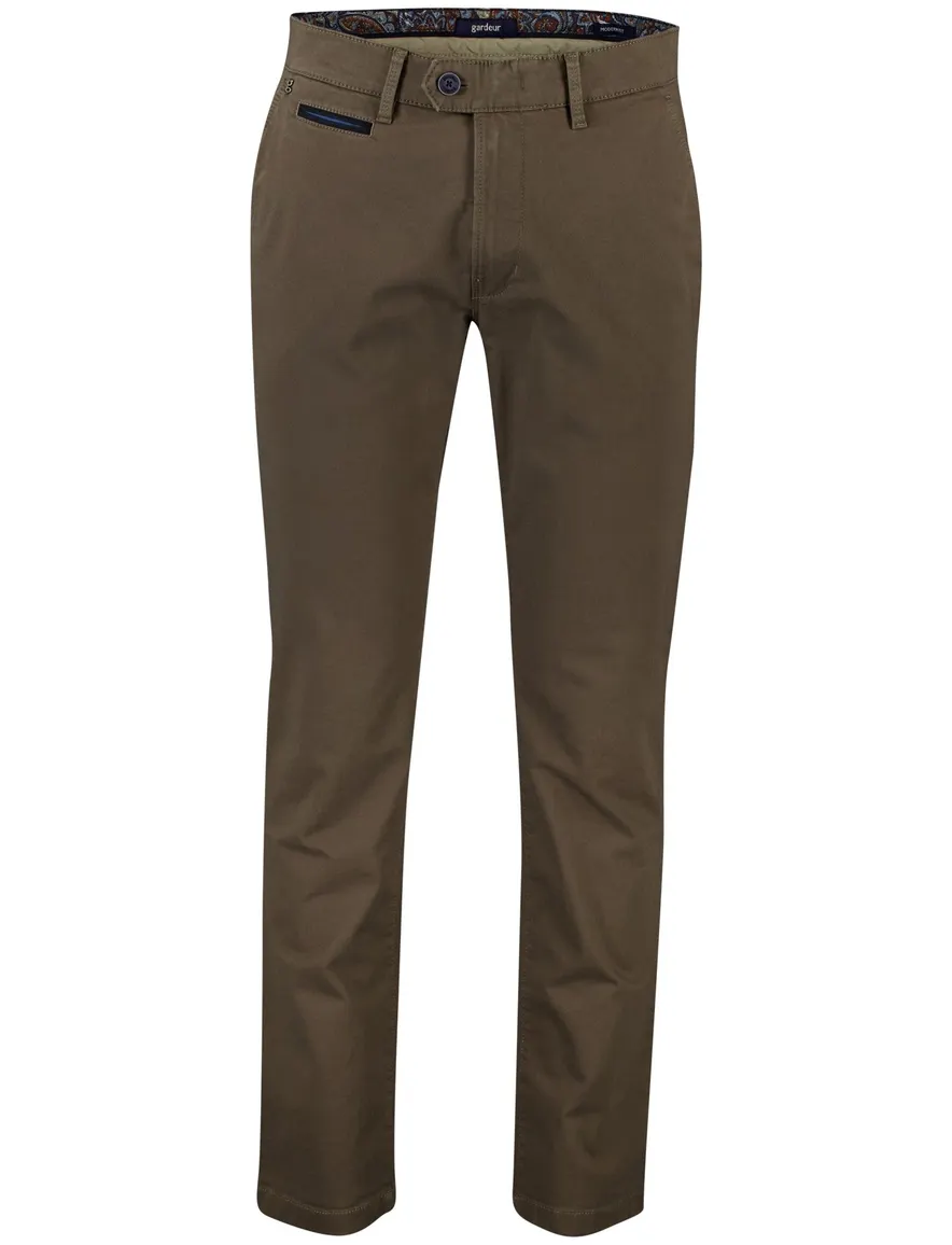 Broek Gardeur bruin pantalon donkerbruin