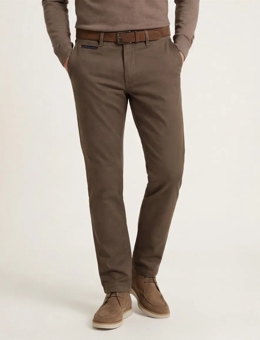 Broek Gardeur bruin pantalon donkerbruin