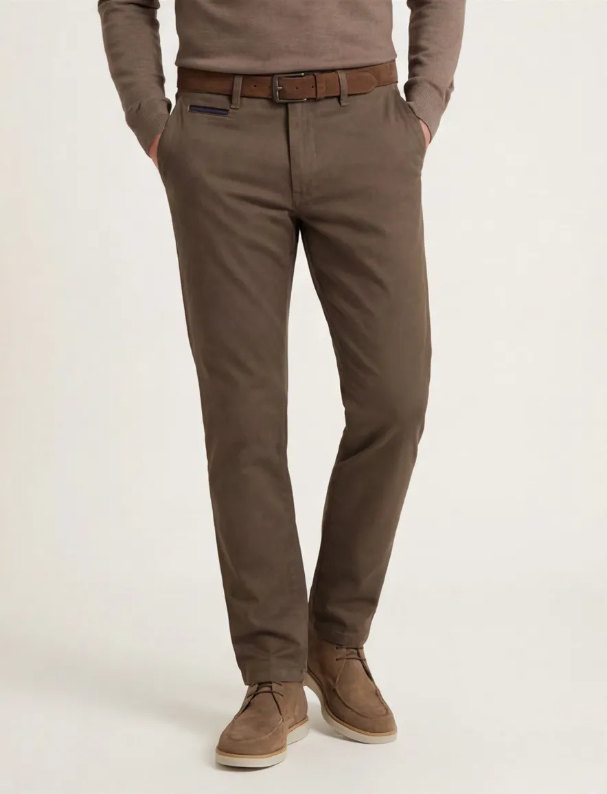 Gardeur modern fit benny-3 pantalon donkerbruin