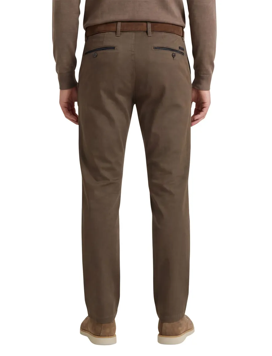 Broek Gardeur bruin pantalon donkerbruin