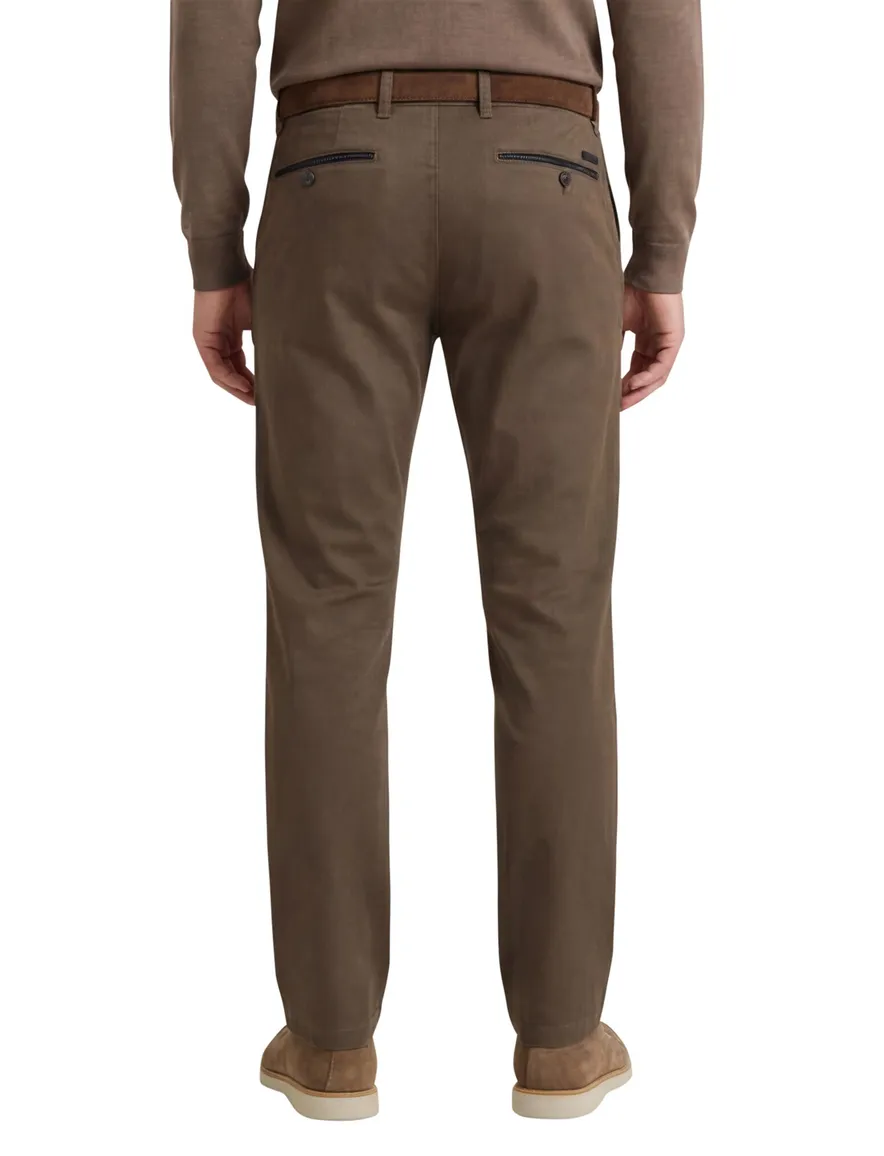 Gardeur modern fit benny-3 pantalon donkerbruin