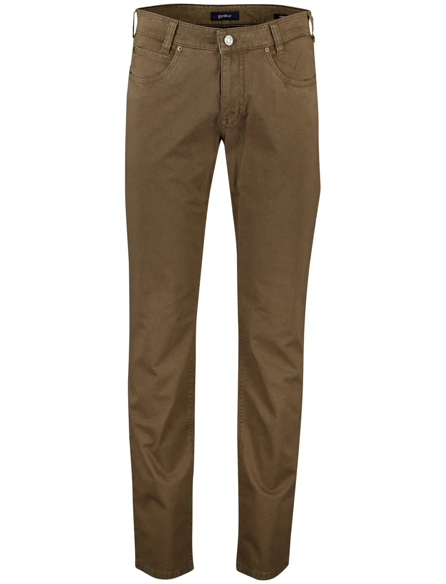 Gardeur Pantalon 5-p bruin effen