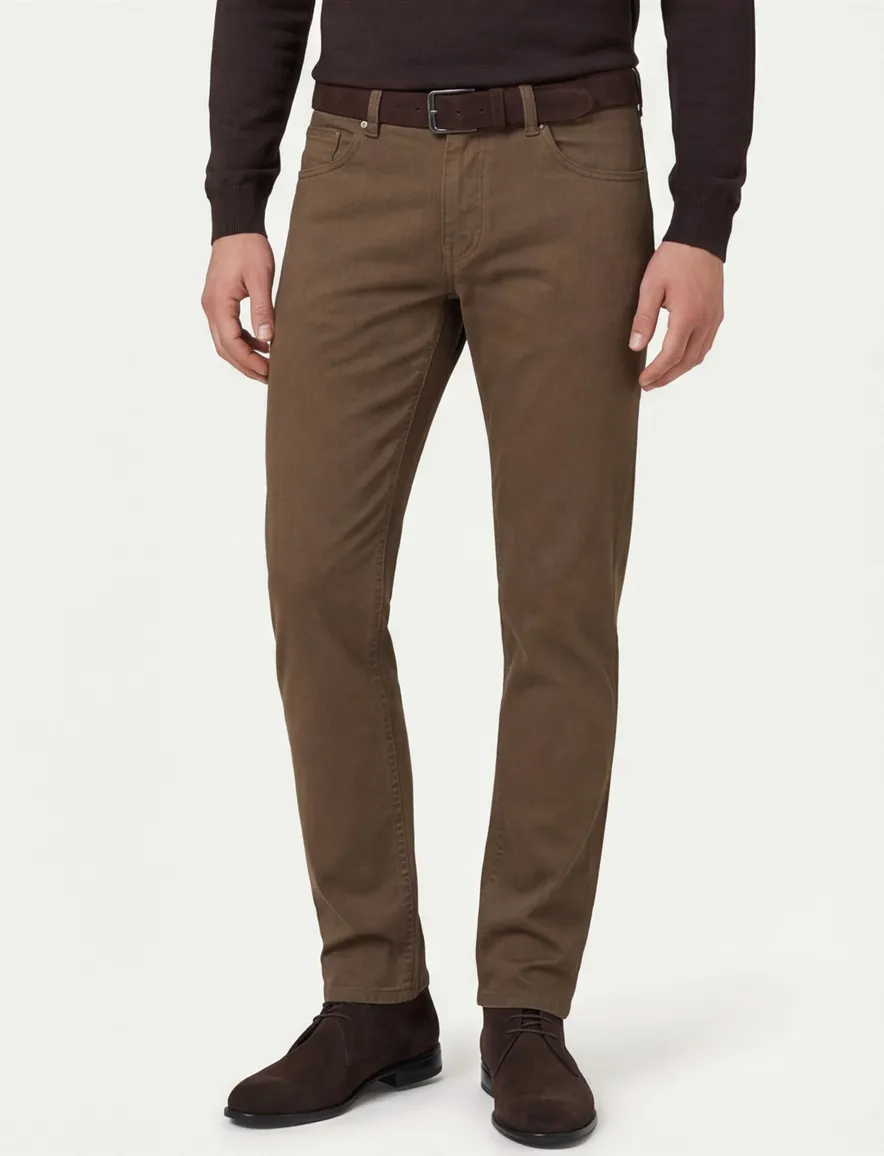 Gardeur Pantalon 5-p bruin effen