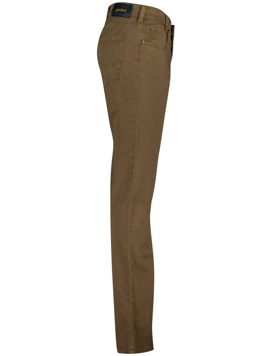 Gardeur Pantalon 5-p bruin effen