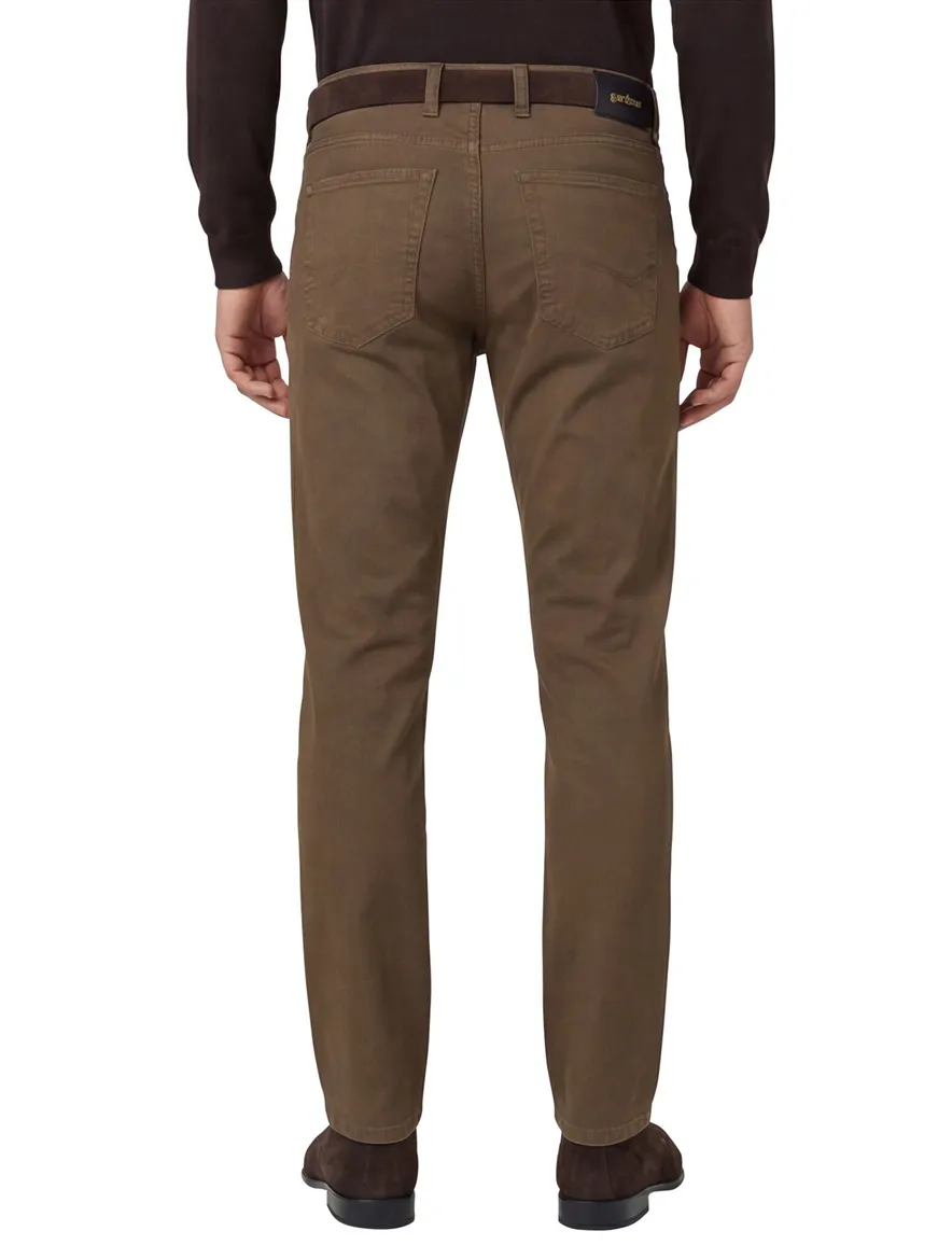 Gardeur Pantalon 5-p bruin effen