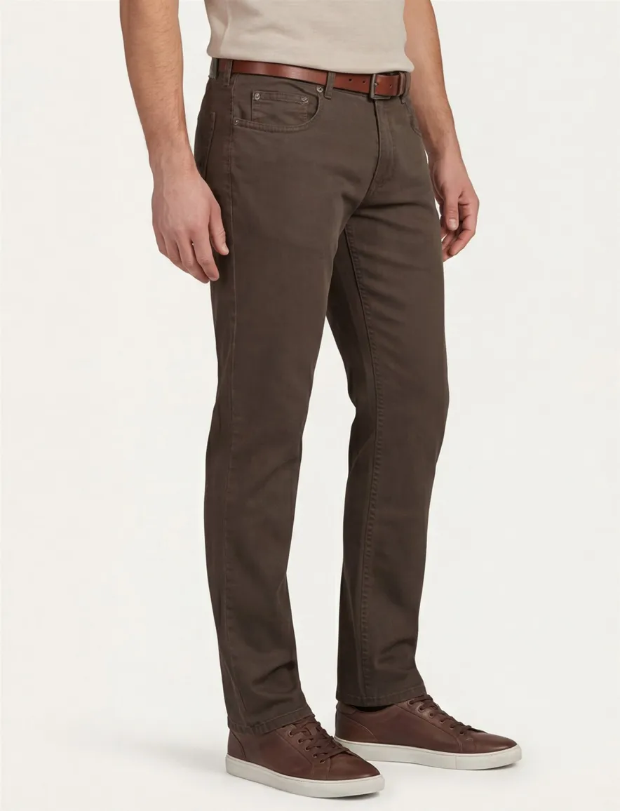Gardeur modern fit bill-3 pantalon bruin geprint