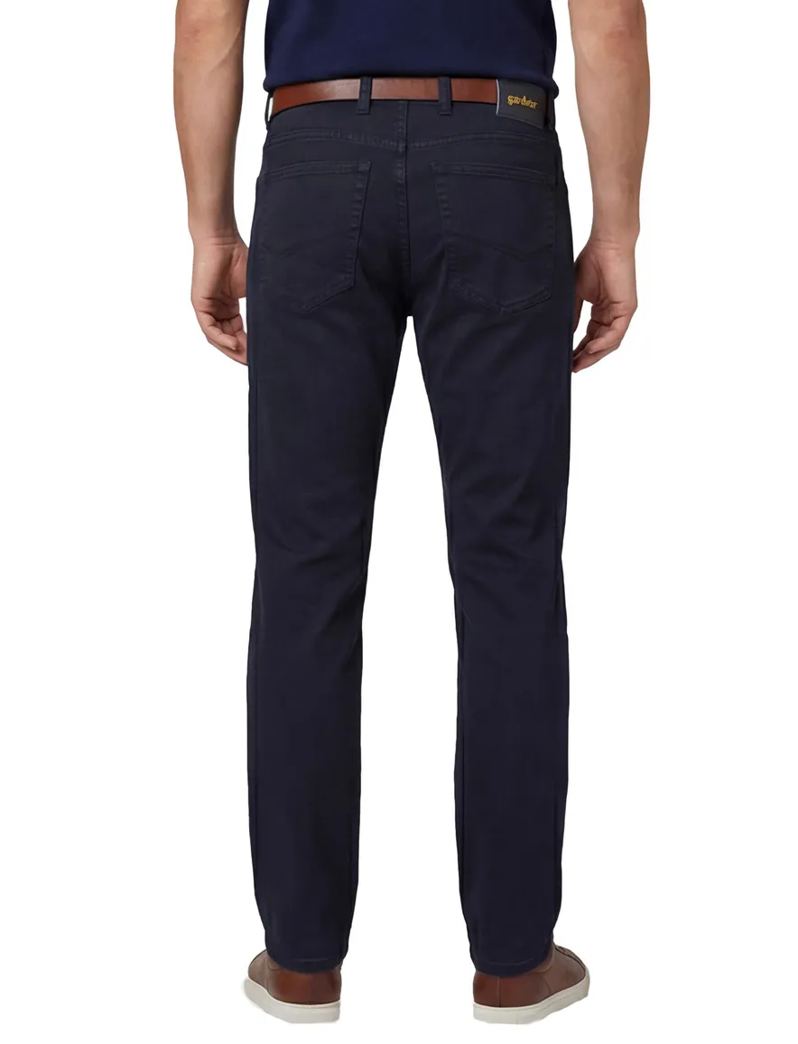Gardeur normale fit Bill pantalon donkerblauw effen