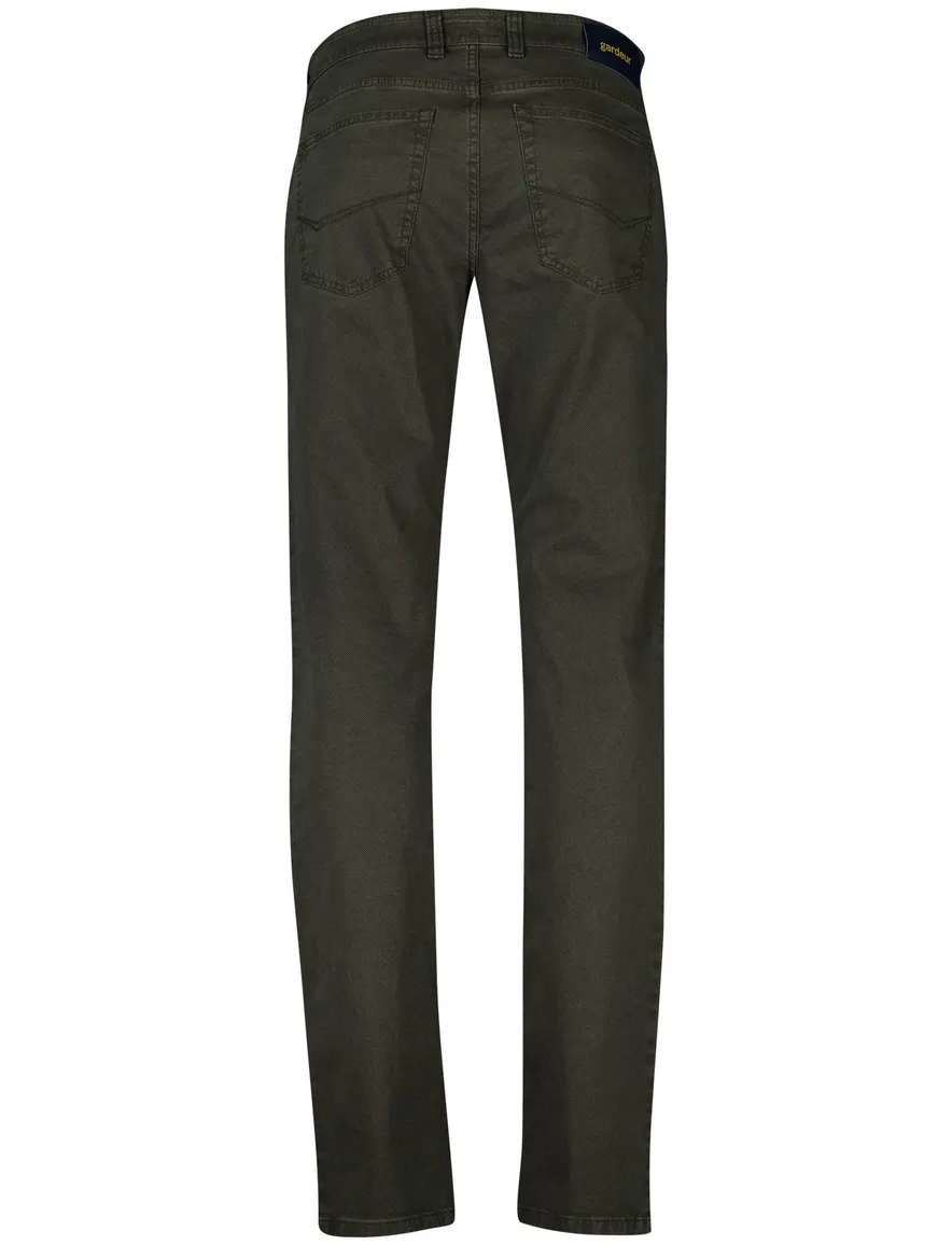 Gardeur Pantalon 5-p groen katoen