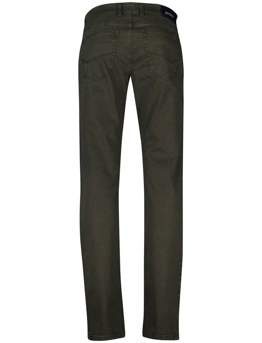 Gardeur Pantalon 5-p groen katoen