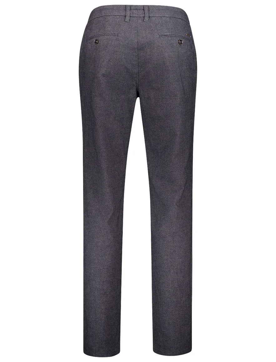 Gardeur katoenen broek grijs effen normale fit