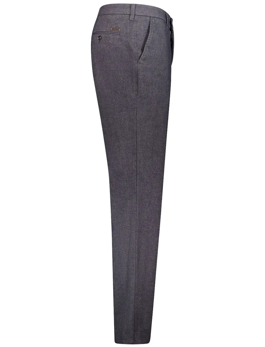 Gardeur katoenen broek grijs effen normale fit
