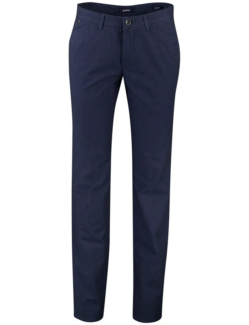Gardeur Pantalon Bono donkerblauw katoen effen
