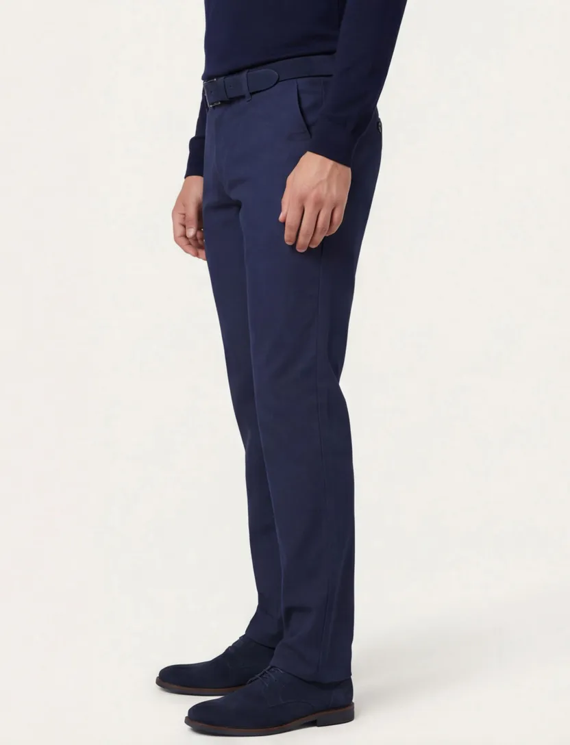 Gardeur Pantalon Bono donkerblauw katoen effen