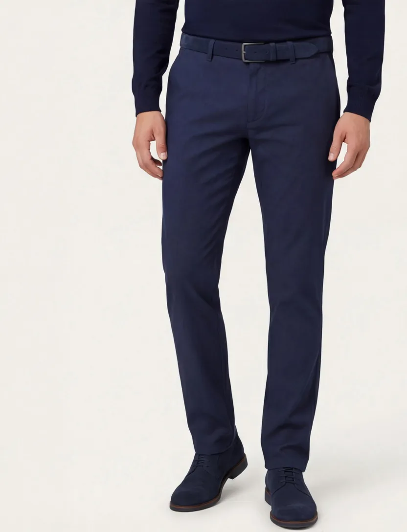 Gardeur Pantalon Bono donkerblauw katoen effen