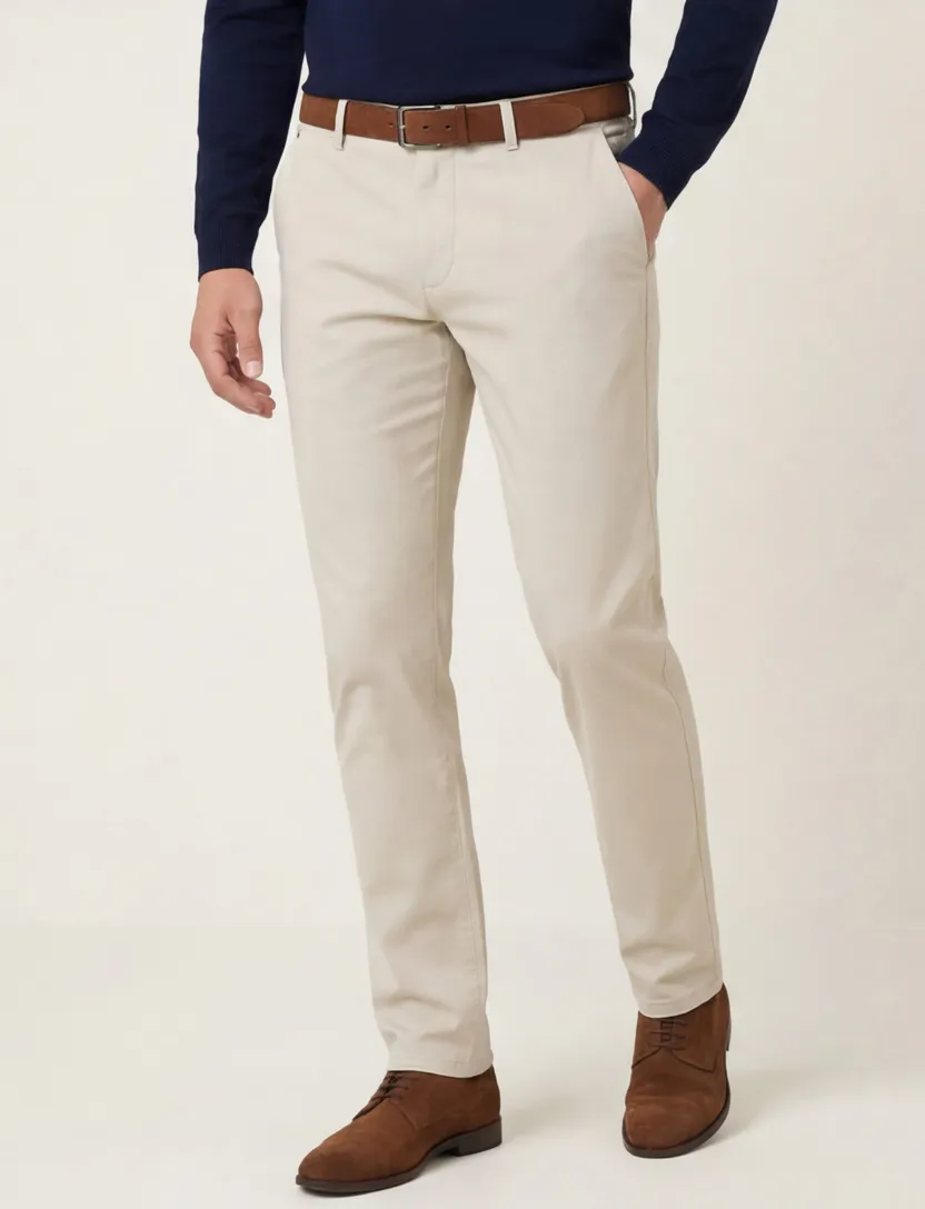Gardeur Bono Pantalon Beige katoen effen