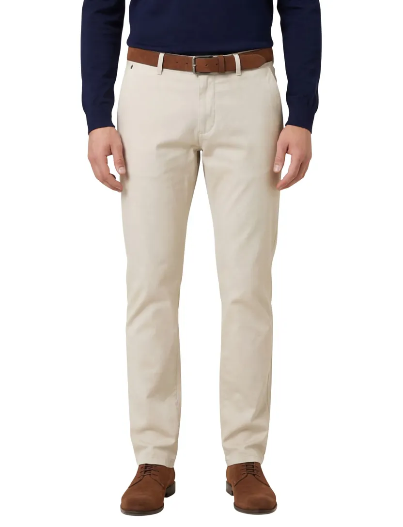 Gardeur Bono Pantalon Beige katoen effen