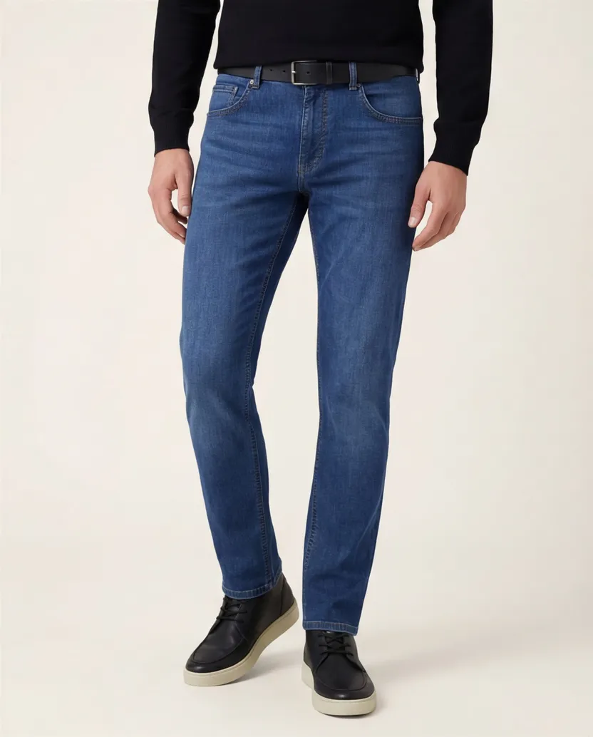 Gardeur Pantalon Bradley 5-pocket spijker katoen