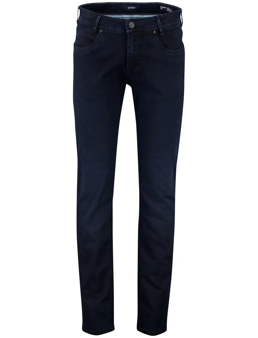 Gardeur Pantalon Bradley 5-pocket donkerblauw effen