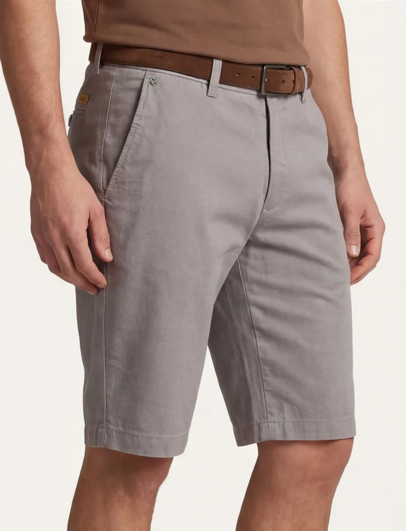 Gardeur Pantalon katoen grijs kort katoen