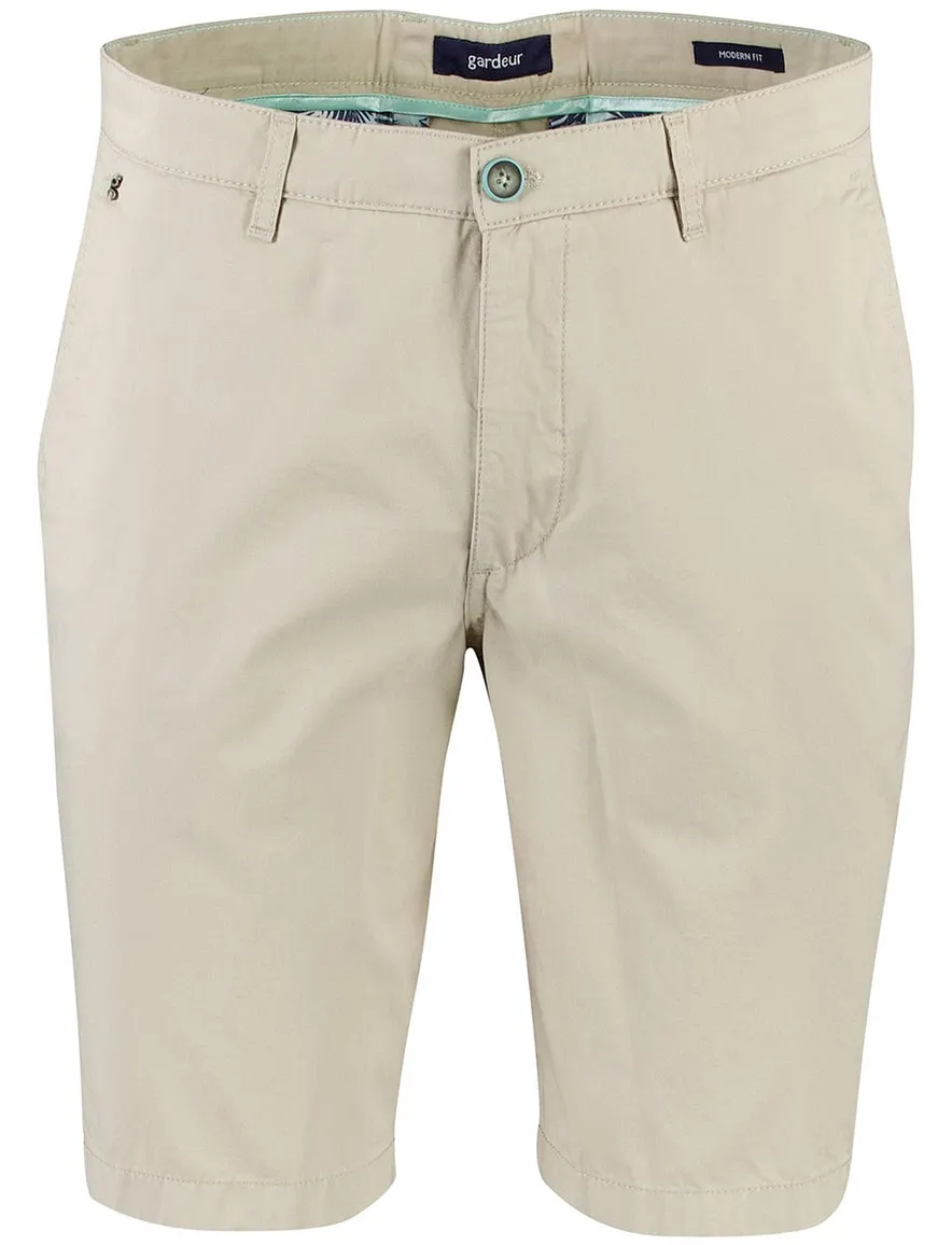 Gardeur Pantalon katoen Beige kort chino