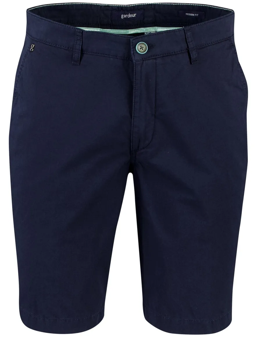 Gardeur Pantalon kort donkerblauw katoen