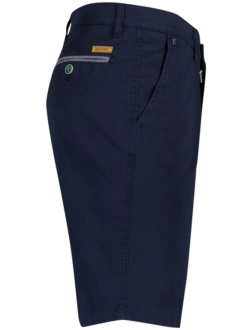Gardeur Pantalon kort donkerblauw katoen