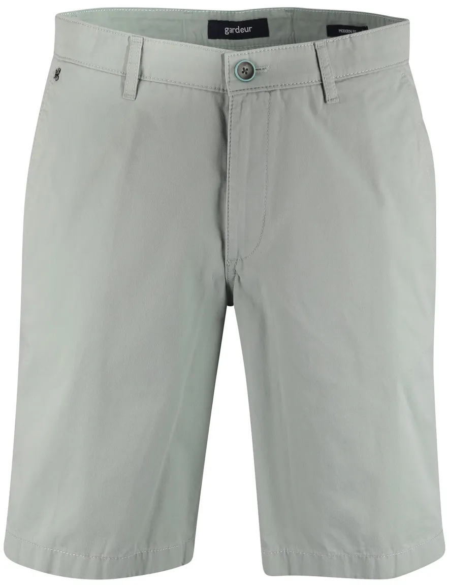 Gardeur modern fit korte broek katoen groen effen