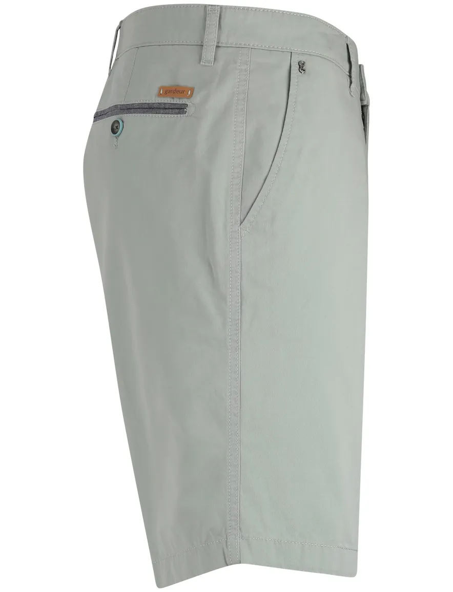 Gardeur modern fit korte broek katoen groen effen