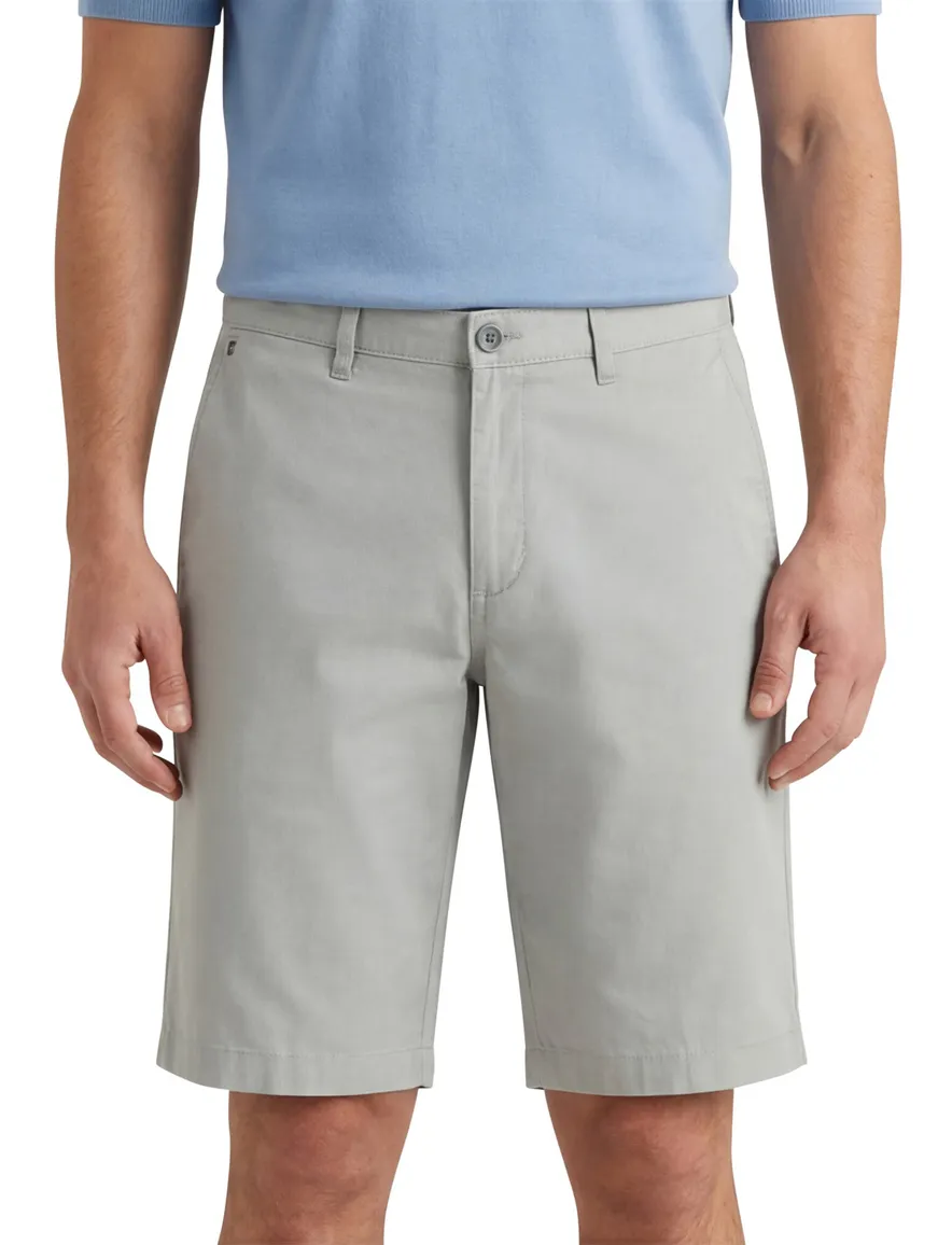 Gardeur modern fit korte broek katoen groen effen
