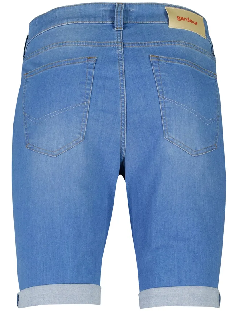 Gardeur Bermuda John jeans lichtblauw kort katoen