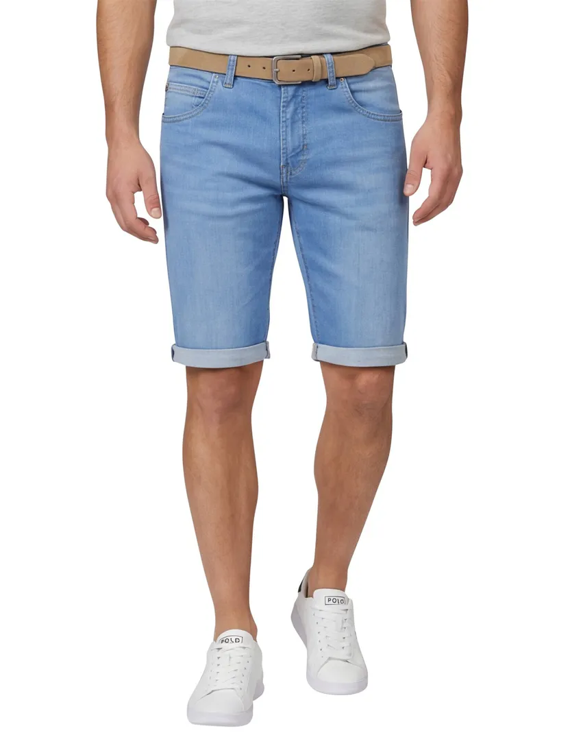 Gardeur Bermuda John jeans lichtblauw kort katoen