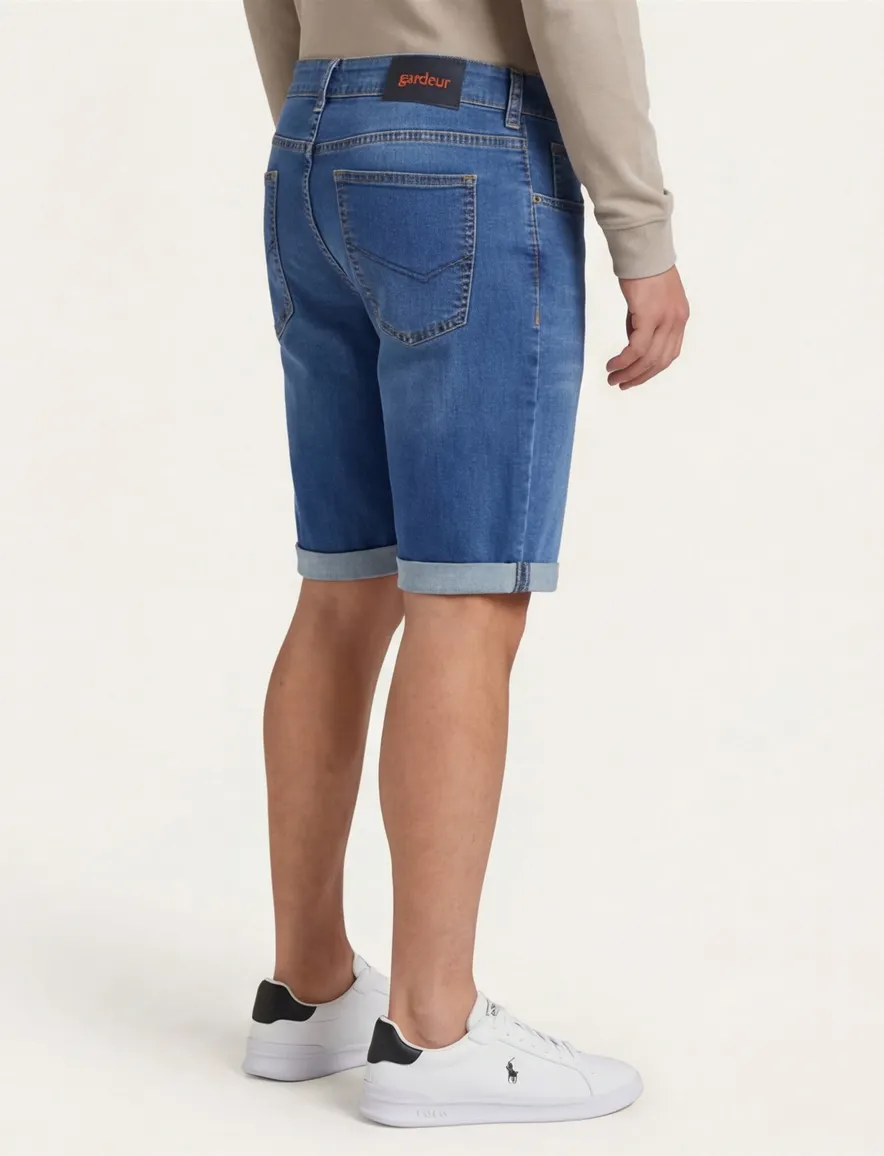 Gardeur Bermuda John jeans blauw 5-pocket