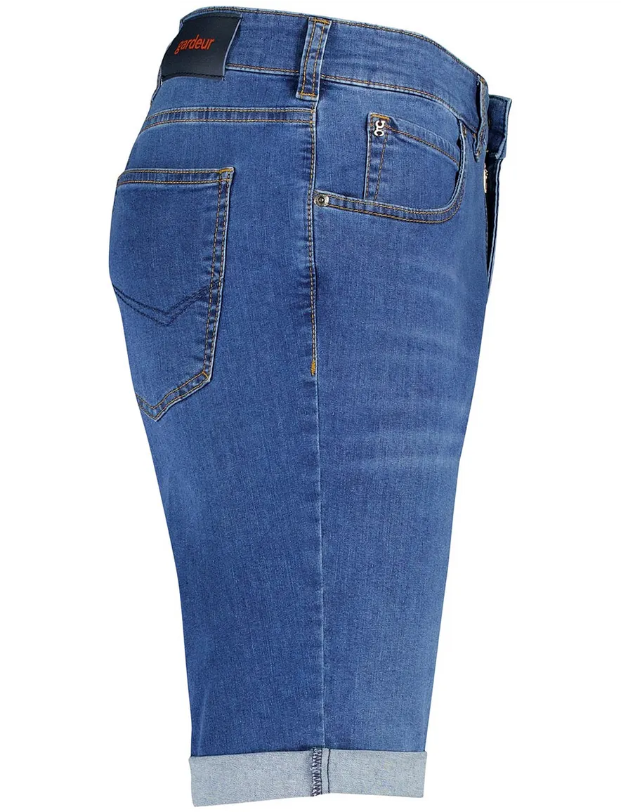 Gardeur Bermuda John jeans blauw 5-pocket