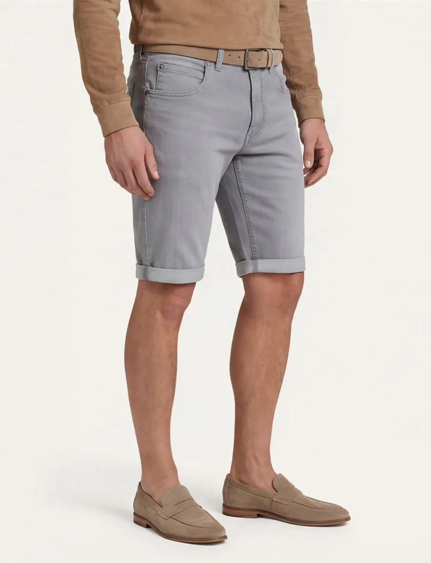 Gardeur Bermuda John jeans grijs 5-pocket