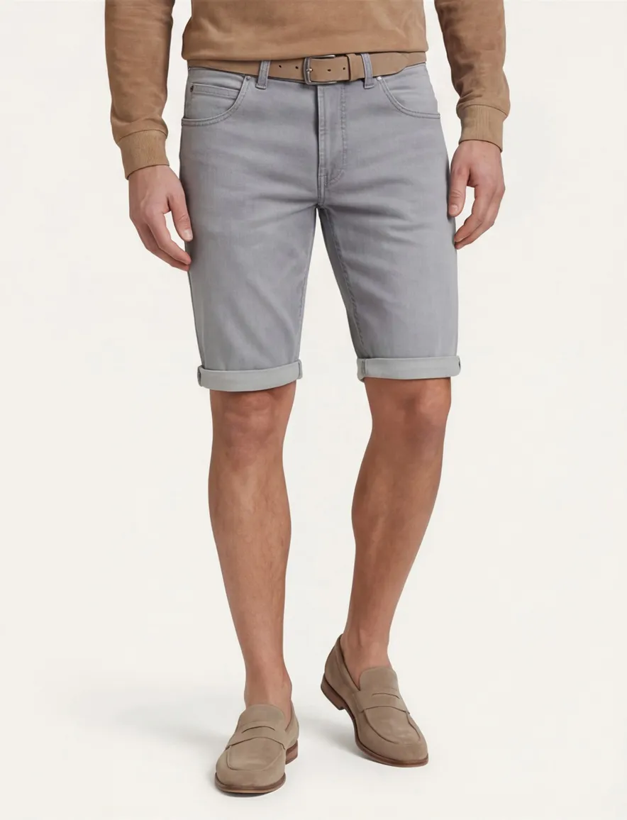 Gardeur Bermuda John jeans grijs 5-pocket