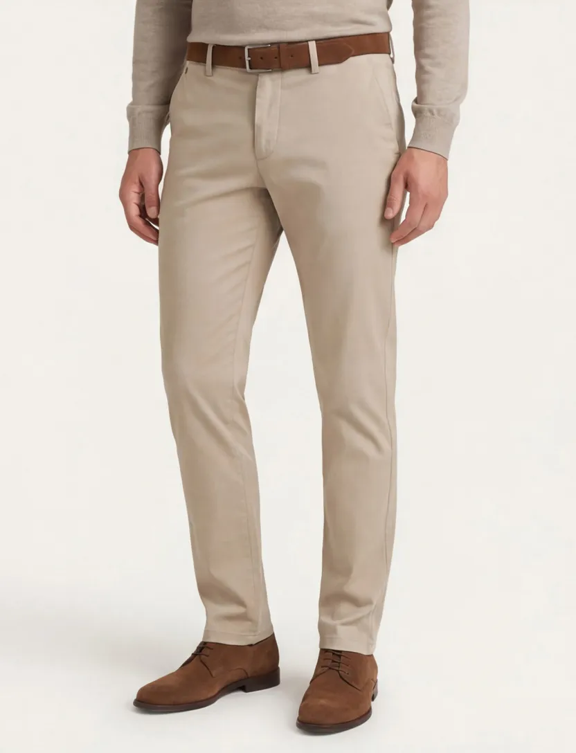 Gardeur Pantalon Tonic beige katoen chino