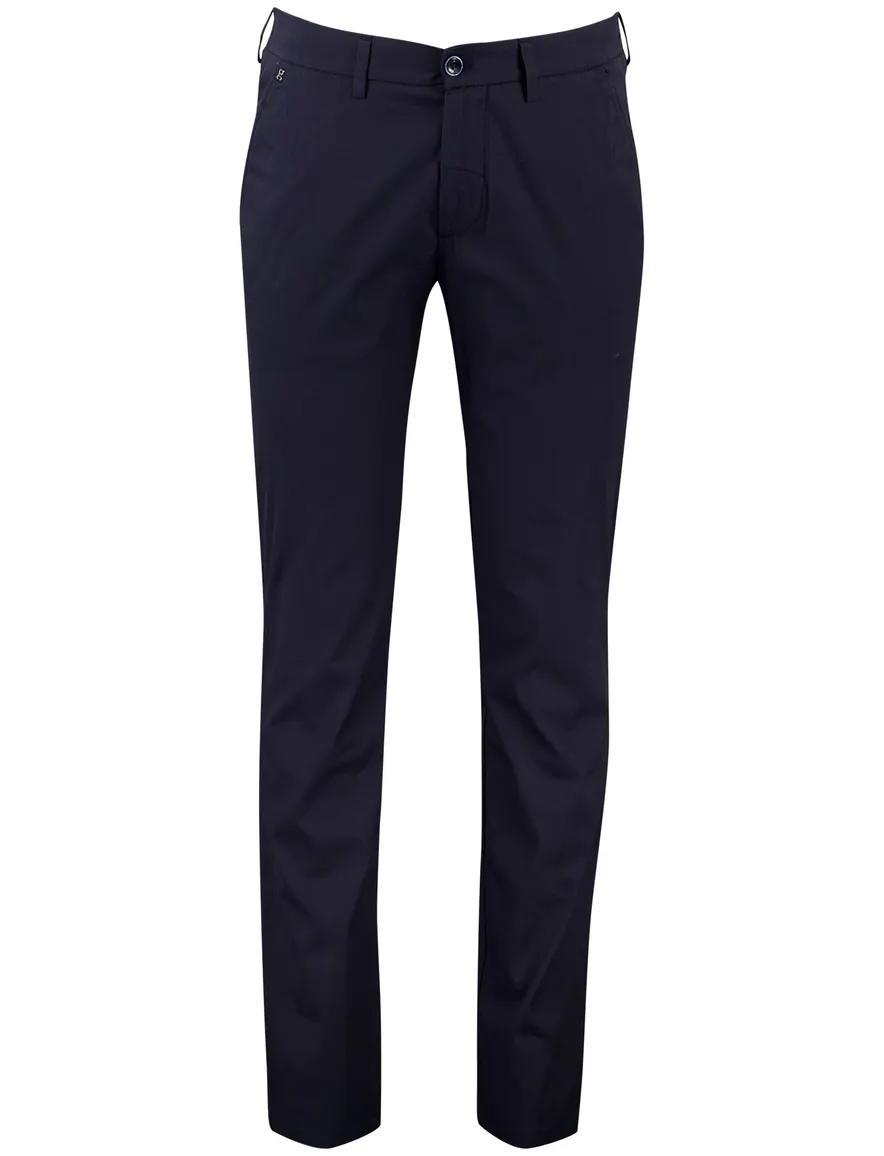Gardeur Pantalon Tonic donkerblauw katoen effen