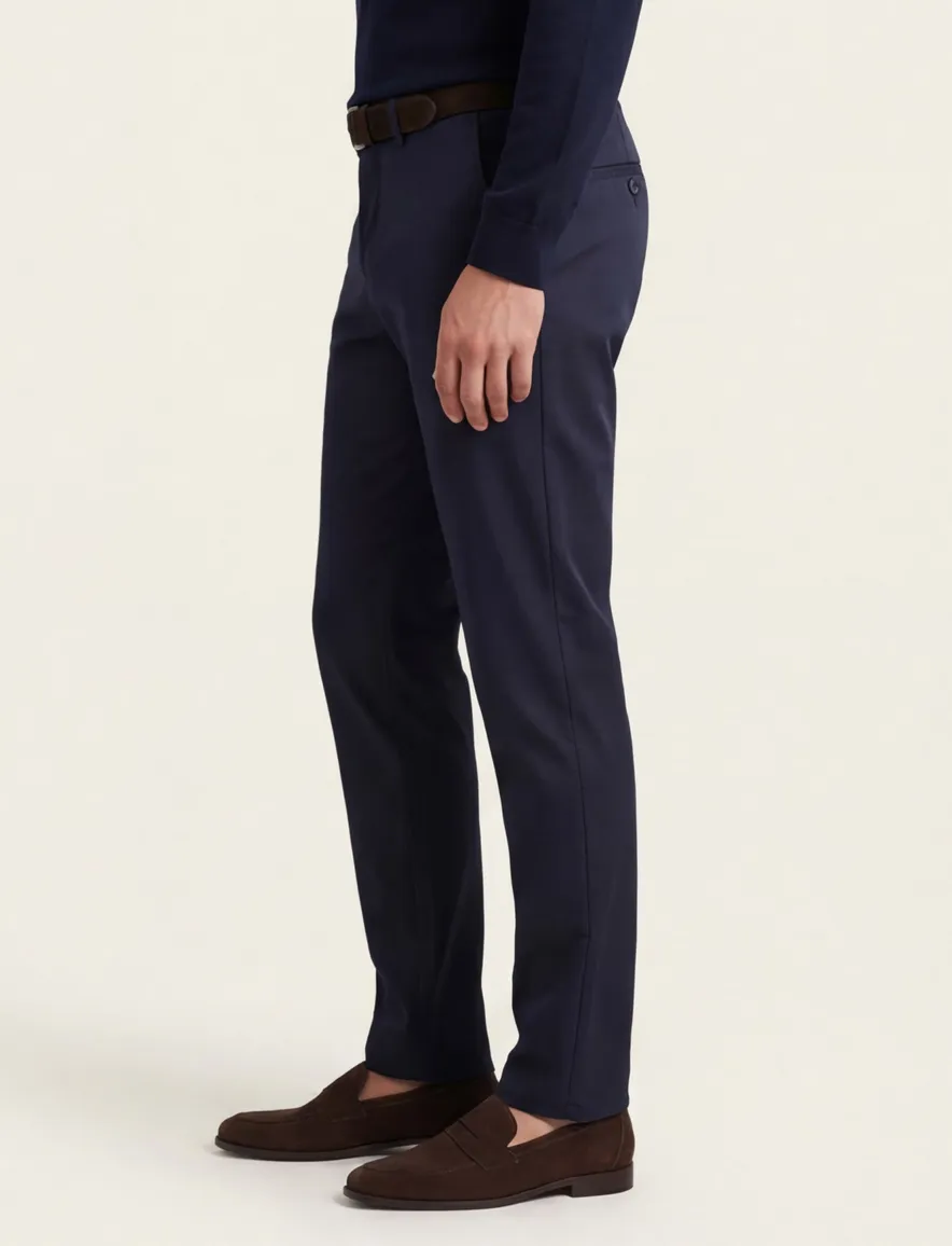 Gardeur Pantalon Tonic donkerblauw katoen