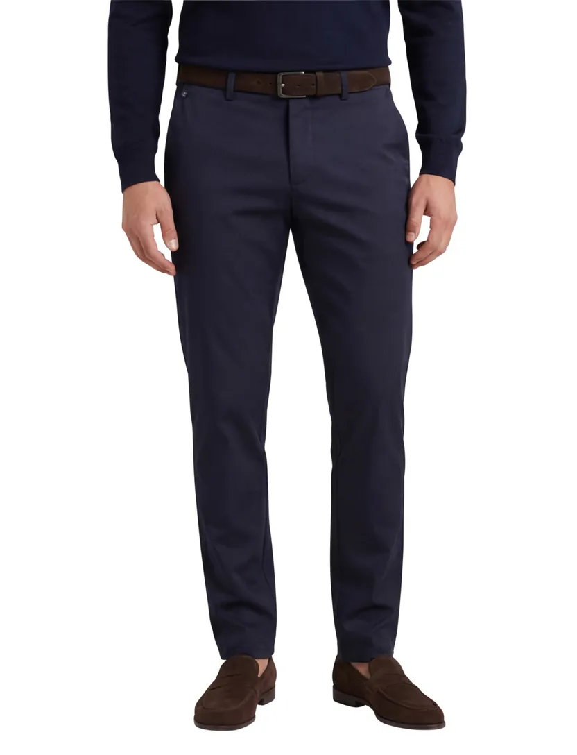 Gardeur Pantalon Tonic donkerblauw katoen chino