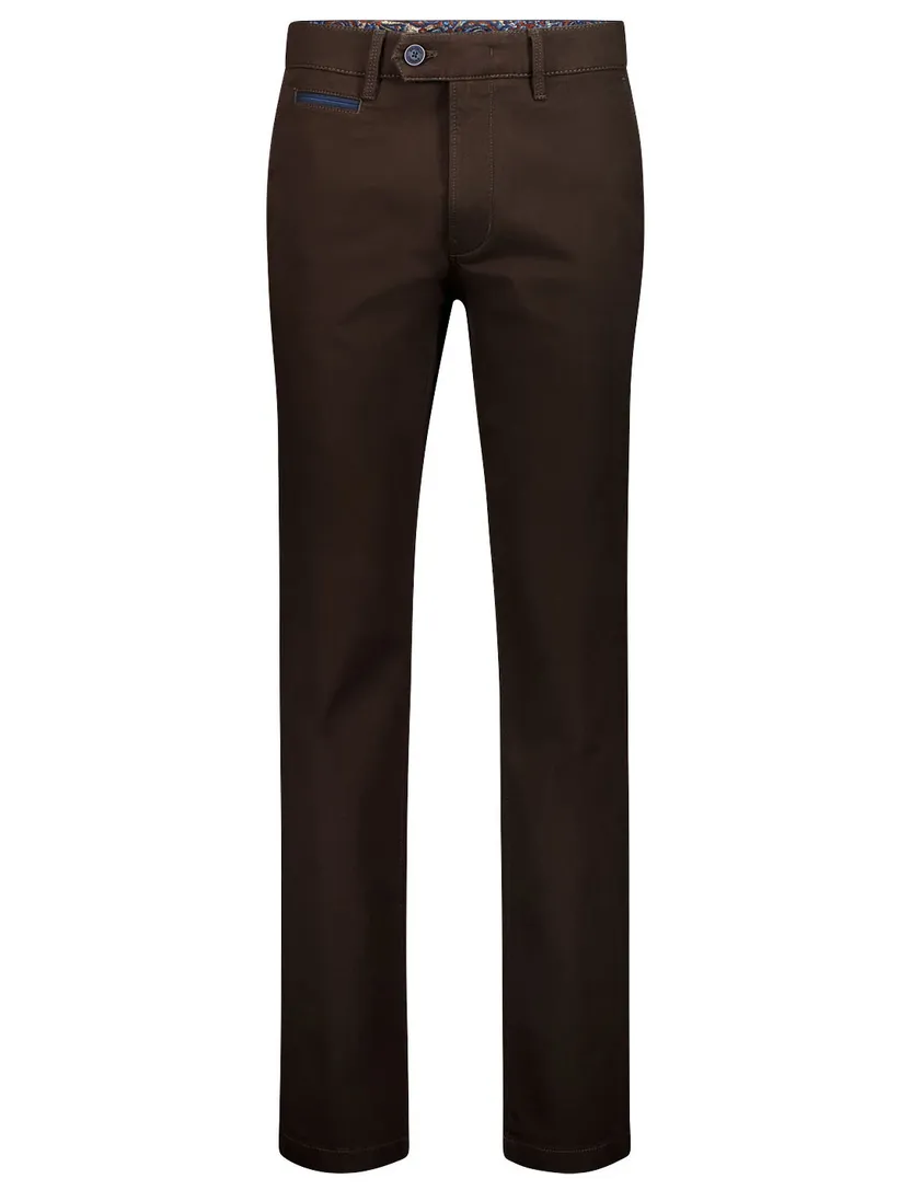 Gardeur pantalon bruin Benny-3 Modern Fit effen