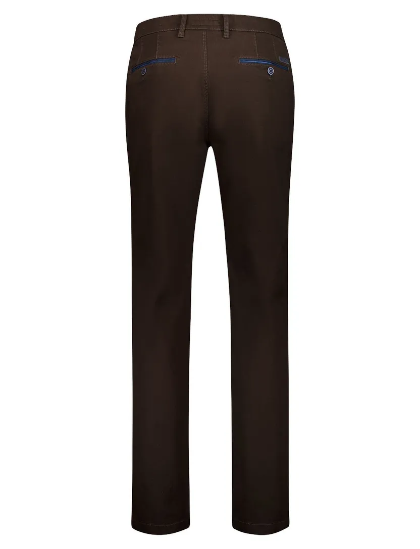 Gardeur pantalon bruin Benny-3 Modern Fit effen