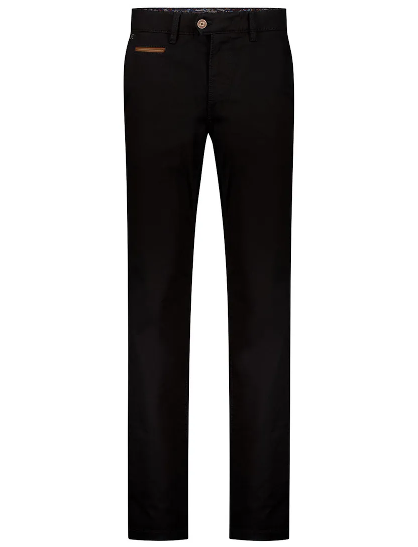 Gardeur pantalon zwart Benny-3 Modern Fit effen