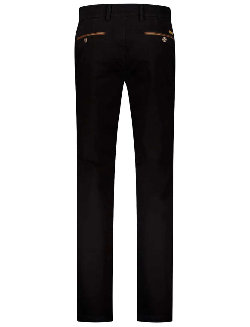 Gardeur pantalon zwart Benny-3 Modern Fit effen