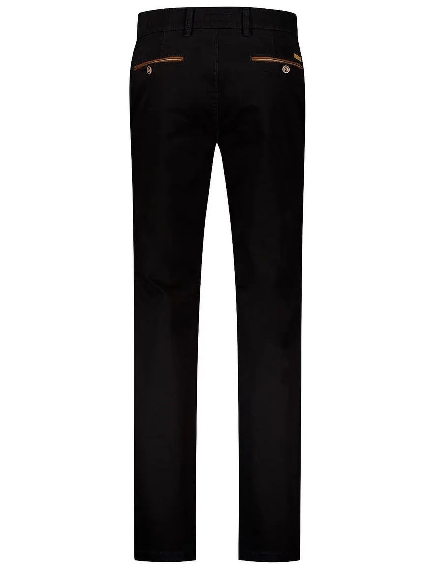 Gardeur pantalon zwart Benny-3 Modern Fit flatfront