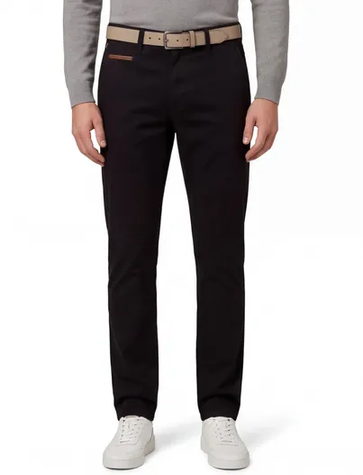 Gardeur Gardeur pantalon zwart Benny-3 Modern Fit effen