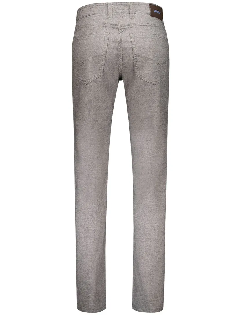 Gardeur katoenen pantalon grijze zonder omslag