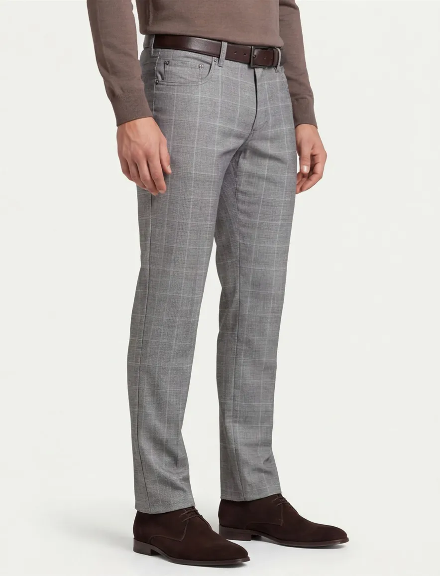 Gardeur Pantalon BILL-3 5-p grijs geruit