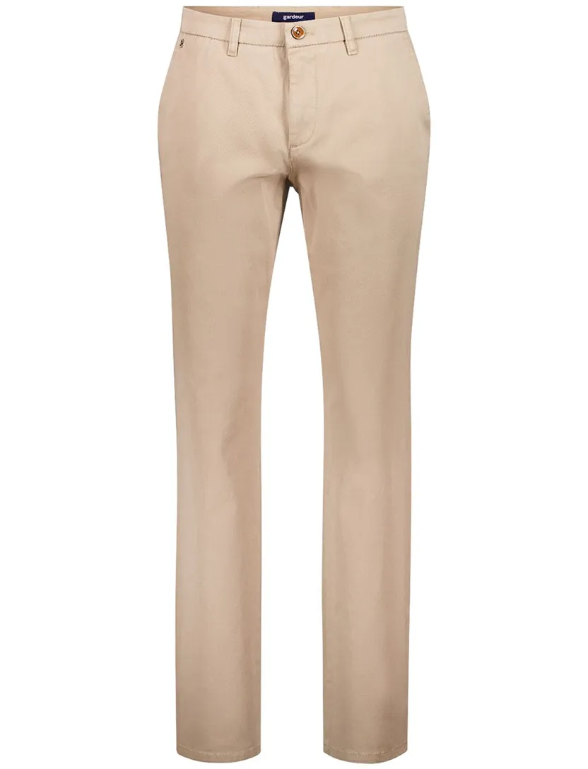 Gardeur pantalon flatfront effen beige