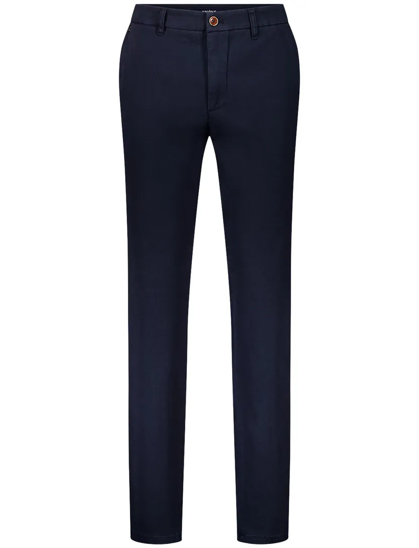 Gardeur pantalon flatfront effen donkerblauw