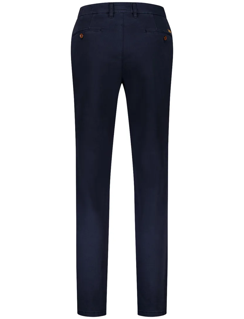 Gardeur pantalon flatfront effen donkerblauw